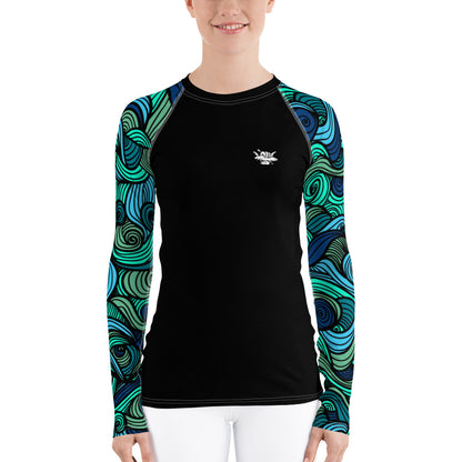 If In Doupt-Paddle Out Hang Loose Style  Damen-Rash-Guard