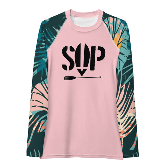 SUP Jungle Damen-Rash-Guard rosa