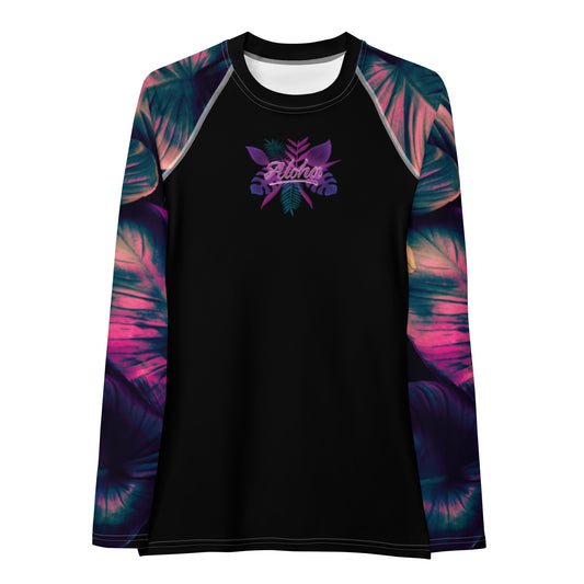 Aloha Spatzelsup Neon Flower das Damen UV-Shirt