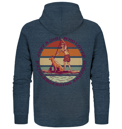 Just A Girl Who Loves Paddleboarding And Dogs SUP - Organic Zipper