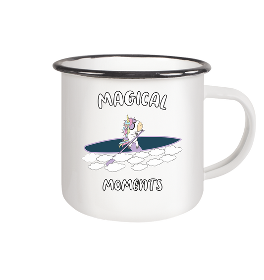 SUP Einhorn-Magical Moments - Emaille Tasse (Black)