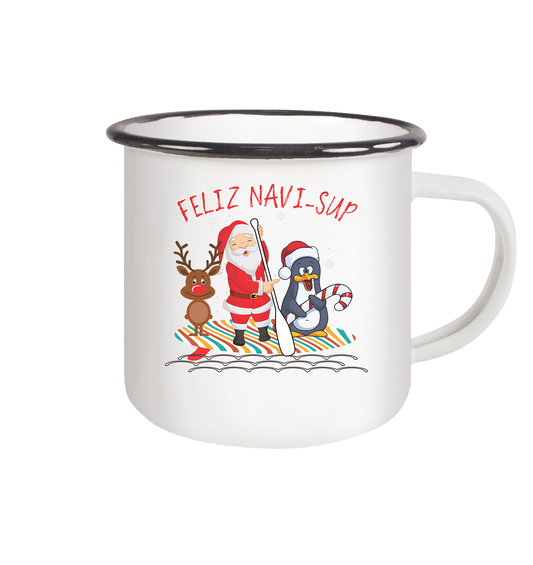 FELIZ NAVI-SUP - Emaille Tasse (Black)