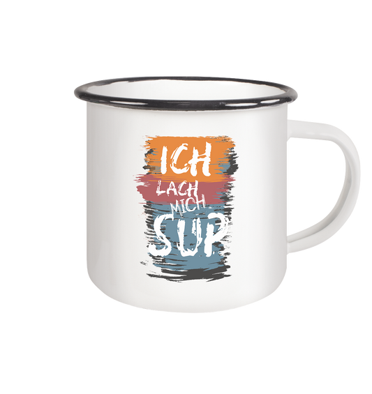 Ich lach mich SUP - Emaille Tasse (Black)