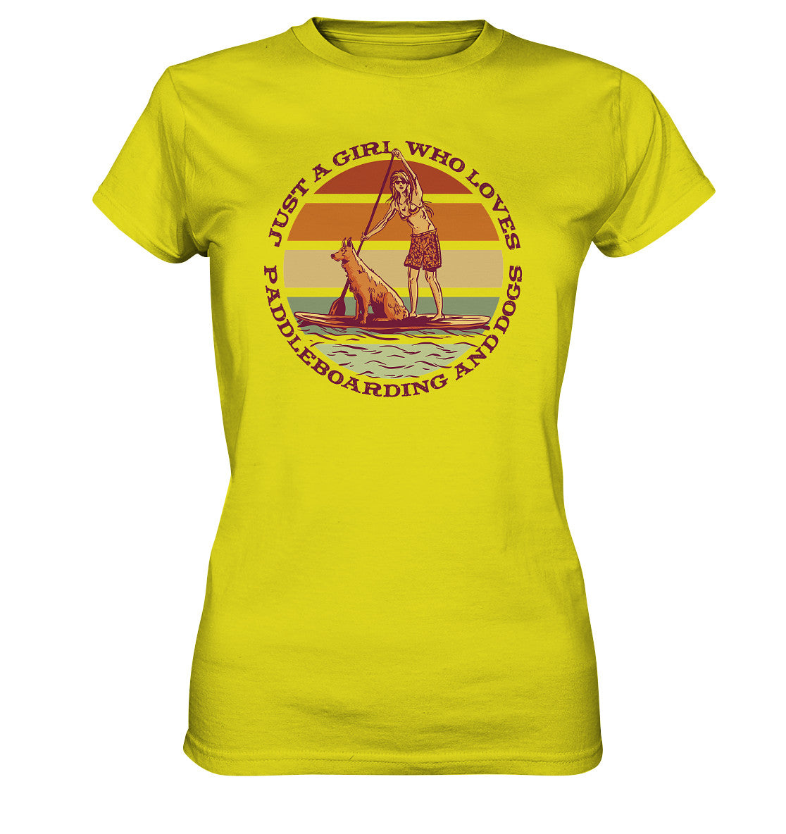 Just A Girl Who Loves Paddleboarding And Dogs SUP - Ladies Premium Shirt