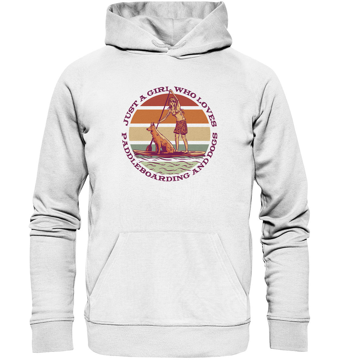 Just A Girl Who Loves Paddleboarding And Dogs SUP - Organic Hoodie