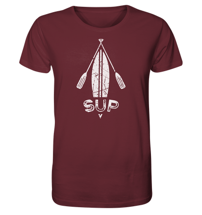 SUP Board - Organic Unisex Shirt in Burgundy Größe L- Sale