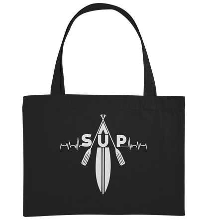 SUP Heartbeat clean Schrift - Organic Shopping-Bag
