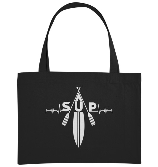 SUP Heartbeat clean Schrift - Organic Shopping-Bag