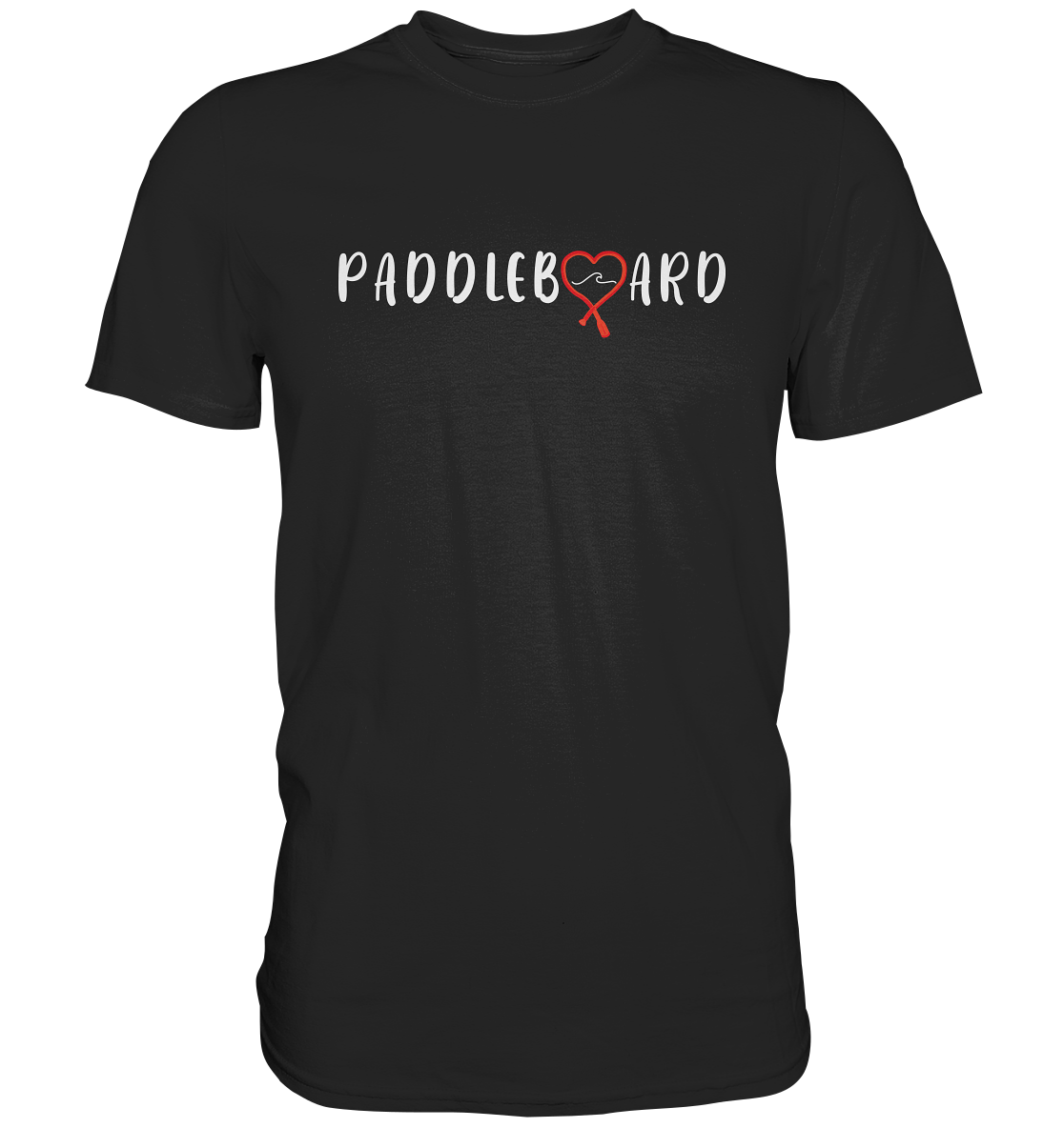 Paddleboard- ein Herz für die Welle - Premium Shirt
