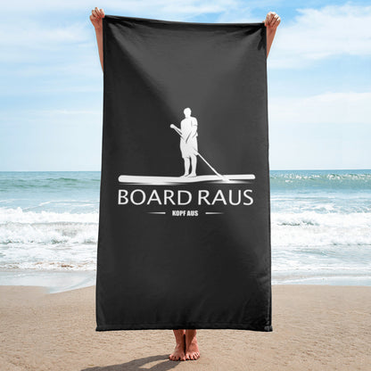 Board raus-Kopf aus Strandhandtuch